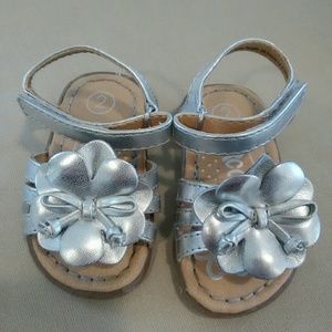 Baby Girl Silver Sandals by Circo, size 2